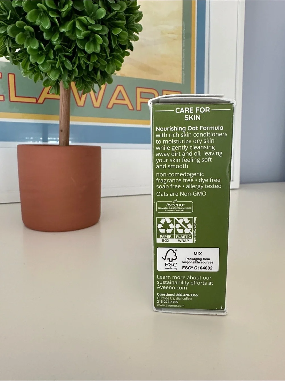 Aveeno Gentle Moisturizing Bar Facial Cleanser 3.5 ounce Fragrance Free